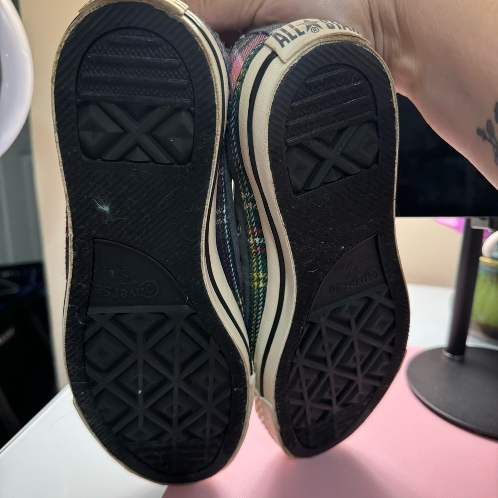 Converse vintage distressed patchwork sneakers - image 4